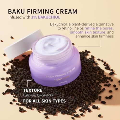 Baku Firming Cream ? Facial Cream with Bakuchiol, Niacinamide, 9 Vegan Peptides, Adenosine & Centella Asiatica for Firming, Brightening and Pore Tightening, Vegan (1.69 fl.oz/ 50 ml)