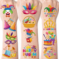 Purim Temporary Tattoo Stickers, 8 Sheets 200+ Designs