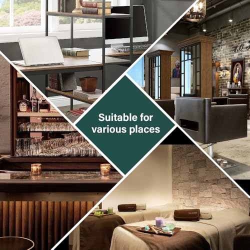 Square Swivel Stool with Wheel for Work SPA Shop Massage Height-Adjustable and Cost-Effective Rolling Stool Chair with Back (Brown)