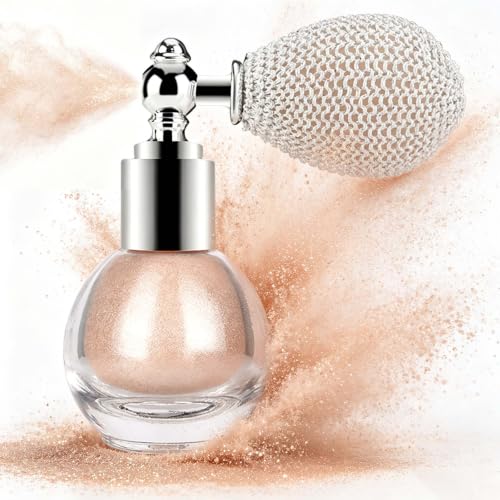 KYDA Champagne Gold Highlighter Spray for Face & Body, Glitter Makeup, High Gloss Finish