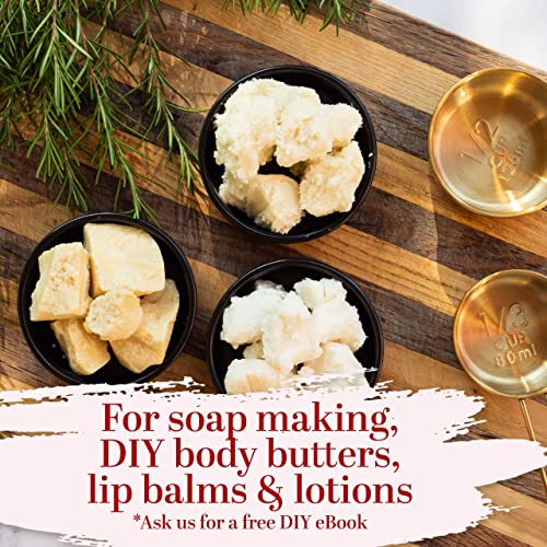 Better Shea Butter Set of Raw Shea Butter, Raw Mango Butter, Unrefined Cocoa Butter For Soap Making and DIY Body Butters, Lip Balms, Body Lotions - Each Jar is 8 oz Making 24 oz Total (3-Bar Set)