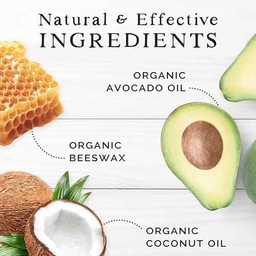 Natural Lip Balm - Organic & Natural Ingredients - Beeswax Based Moisturizing Lip Care Chapstick for Chapped Lips - Great Gift Idea - Farm & Bee - 0.15oz (Pack of 4 - Unscented)