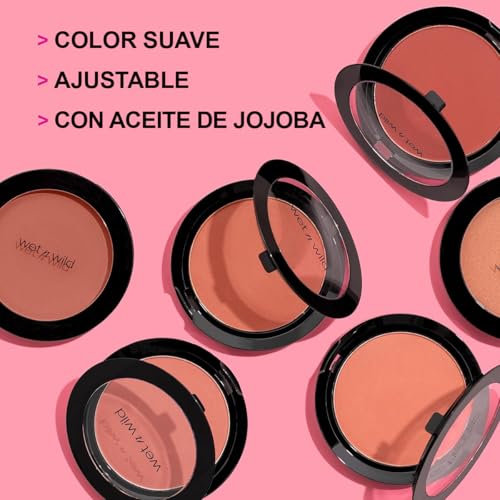 wet n wild Color Icon Blush, Effortless Matte Natural Sheer Glow & Seamless Blend, Luxuriously Infused Smooth Jojoba Oil, Cruelty-Free & Vegan - Mellow Wine