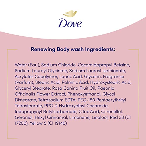 Dove Body Wash with Pump For Dewy, Supple Skin Peony and Rose Oil Cleanser That Effectively Washes Away Bacteria While Nourishing Your Skin 34 oz