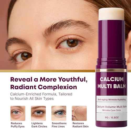 Layla Mae Calcium Volume Multi Balm Stick - Anti-Wrinkle Face Lift Firming & Tightener Skincare - Wrinkles Smooth Skin Eye Lip & Neck Care Hydrating Moisturizing Multi-Balm with Collagen
