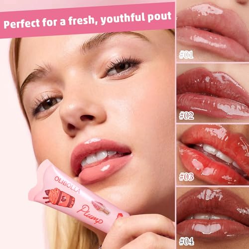 Lip Care Gloss - Nourishing Tinted Lip Balm with High Shine & Plumping Effect, Hydrating & Non-Sticky, Sheer Watercolor Tint for a Natural Look, Moisturizing Lip Gloss (0.33 fl.oz)