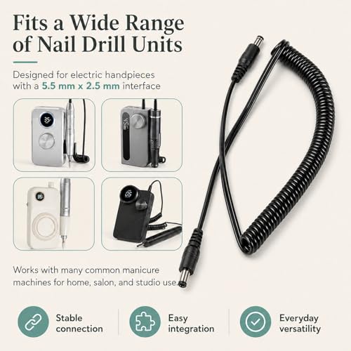 Nail Drill Cord Replacement for Electric Nail Drills | 5.5mmx2.5mm