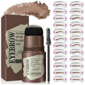 Eyebrow Stamp Kit with 24 Stencils & Brush - Waterproof