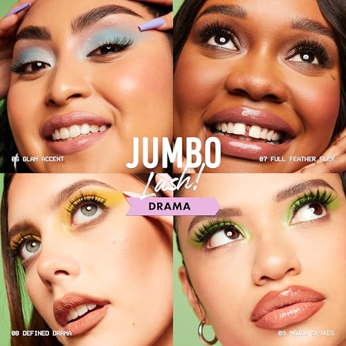 NYX PROFESSIONAL MAKEUP Jumbo Lash! Vegan False Eyelashes, Up to 12HR Wear, Reusable Fake Lashes - Defined Drama