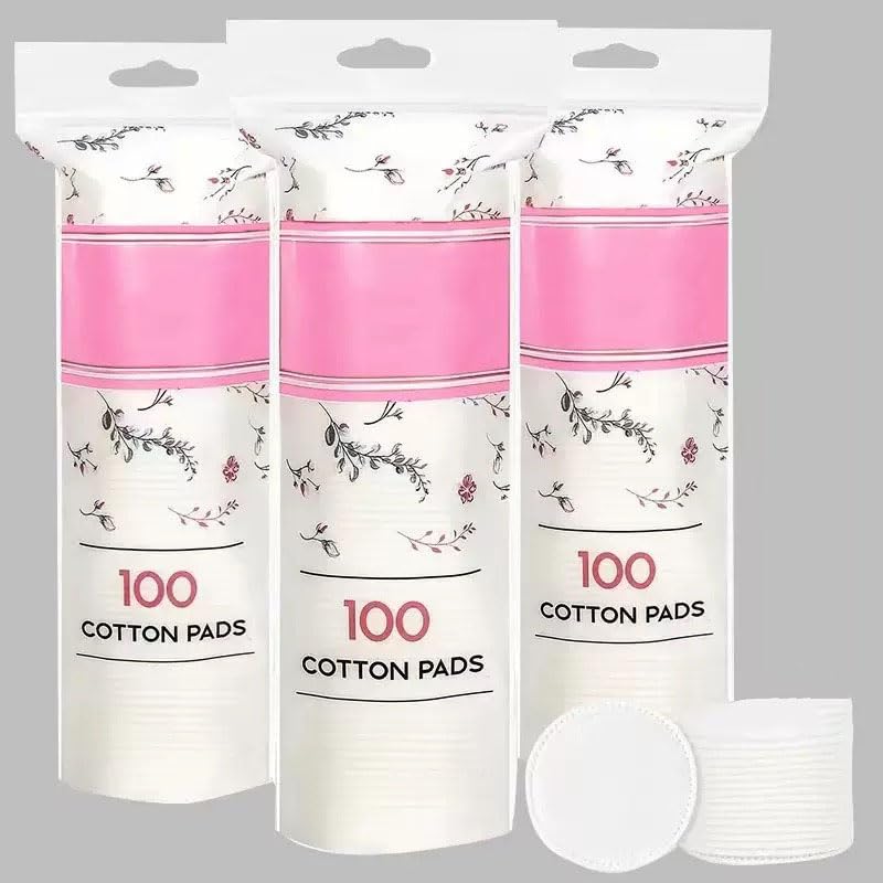 Organic Cotton Makeup Remover Pads (300 Count) - Lint Free