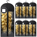 6-Pack Extra Long Wig Storage Bags with Hanger - 31.5in