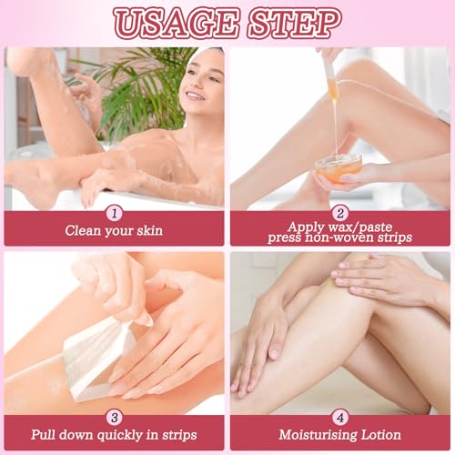 150 Pcs Wax Strips for Hair Removal 2.5'' x 7.5'' Non Woven Body and Facial Wax Strips Paper, Beauty Waxing Strip for Leg Face Chest Back and Bikini (150 Pcs)