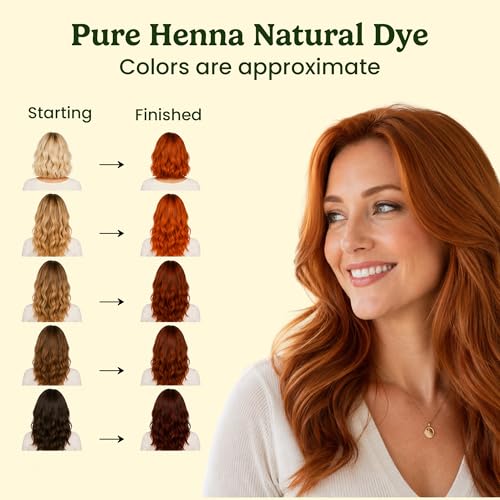 Pure Henna Powder for Hair Color - 100g Natural Red Dye