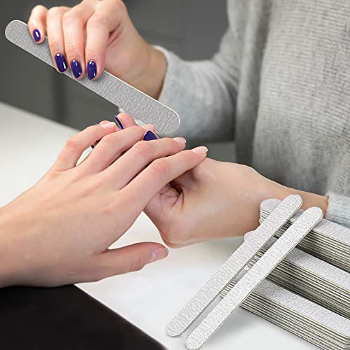 5-Inch Double-Sided Zebra Nail Files, 100/180 Grit, 50-Pack