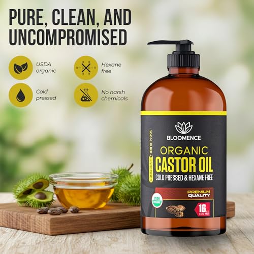 USDA Organic Castor Oil - 100% Pure Cold-Pressed 16oz