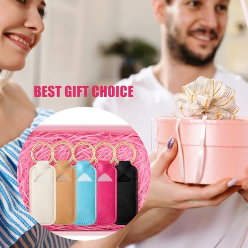 WK IEASON Lip Balm Holder for Chapstick Lipstick Sleeve Keychain,Small Christmas Gifts Stocking Stuffers for Teen Girls Women
