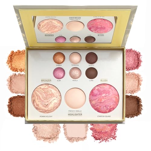 All-in-One Baked Makeup Palette - Eyeshadow, Blush & Highlighter