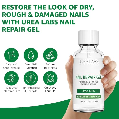 40% Urea Nail Repair Gel with Brush - Moisturizes Brittle Nails 30ml