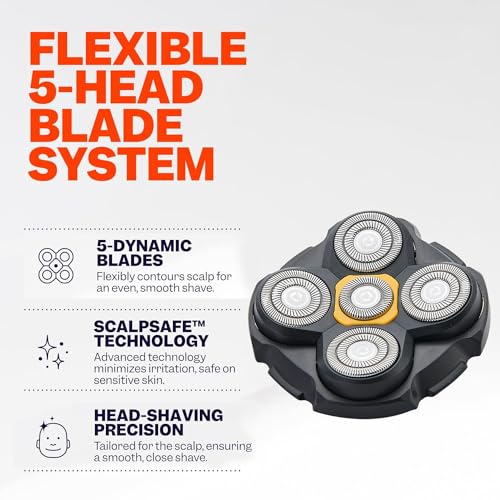Pro Head Shaver Replacement Blades Compatible with Microtouch Titanium Head Shaver,Precision Electric Shaving for Bald Men. (4 Pack)