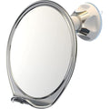 Luxo Shaving Mirror, Shower Mirror with a Razor Holder for Shaving with Powerful Suction Cup - Shatterproof Anti Fog Mirror for Shower (Chrome)