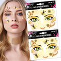 Bee Face Temporary Tattoo Stickers - 2pc Yellow