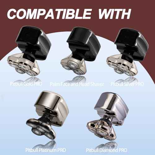 8Pack Pro 4 Head Replacement Blades for Pitbulls Bald Head Razors Gold PRO, Silver PRO, Platinum PRO¡¦ Series, Precision Replacement Blades for Head, Face, and Body Grooming.