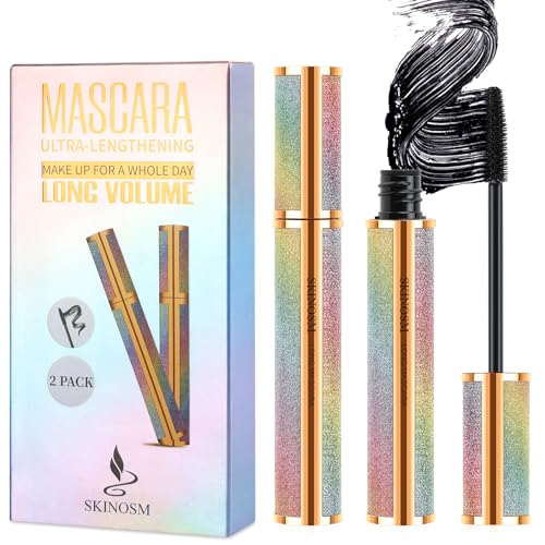 4D Silk Fiber Mascara - Waterproof Volume & Length, 2 Pack