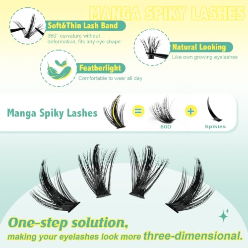 Lash Clusters Kit 10-18mm D Curl Fluffy Eyelash Extensions with Bond & Seal