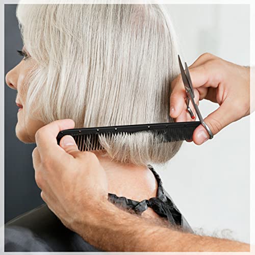 Leinuosen Carbon Fine Cutting Comb Set, 12-Piece Barber Salon Hair Comb