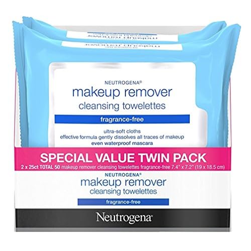Neutrogena Make-Up Remover Towelettes Fragrance Free 25 Count Twin Pack (6 Pack)