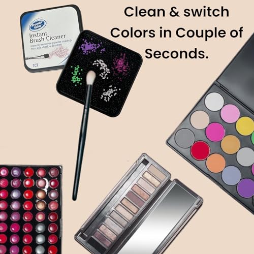 Makeup Brush Cleaner Sponge - Instant Color Switch & Sanitizer, Reusable Travel-Friendly