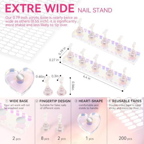 Magnetic Nail Art Display Stand for Press-On Nails - Acrylic Nail Holder