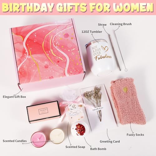 Birthday Gifts for Women: Get Well Gift Baskets for Women Spa Gift Basket Self Care Kit for Mom Her Sister Wife Girlfriend Best Friend Colleague - Christmas Valentine's Day Gift Idea
