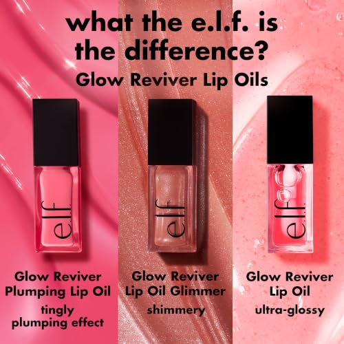 e.l.f. Glow Reviver Lip Oil Glimmer Super-neutral Hydrating Lip Gloss
