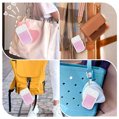 Palksky Hand Sanitizer Spray Case for Touchland,Silicone Case with Keychain for Power Mist and Glow Mist1 fl oz(White),Travel Size