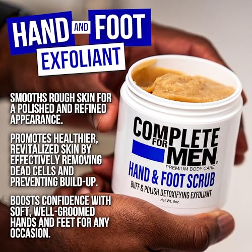 COMPLETE FOR MEN Exfoliating Hand & Foot Sugar Scrub for Dry Skin