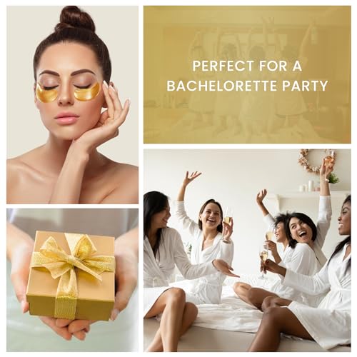 24K Gold Under Eye Patches (44 Pairs) ? Collagen Masks for Dark Circles, Puffiness & Wrinkles ? Skincare Treatment for Women