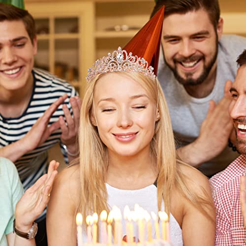 Rose Gold Birthday Crown & Queen Sash Set - Rhinestone Tiara for Women