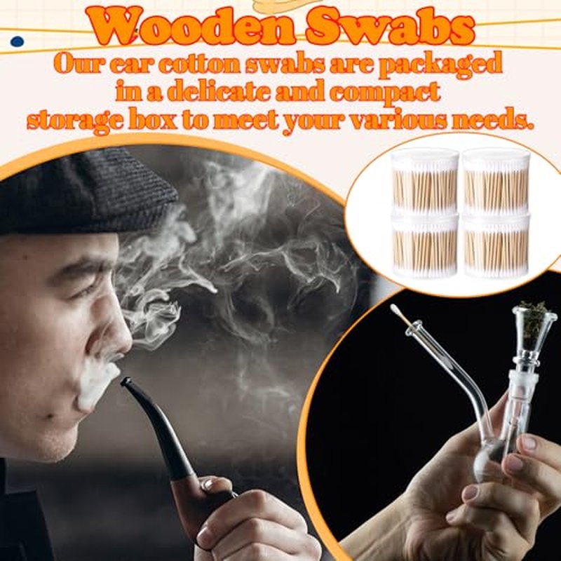 1200pcs Double-Ended Cotton Swabs with Storage Case - Extra Absorbent & Versatile