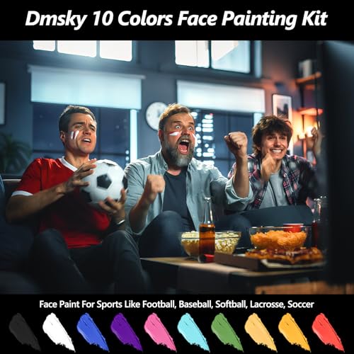 Dmsky 10-Pack Eye Black Sports Stick – Waterproof Face Paint