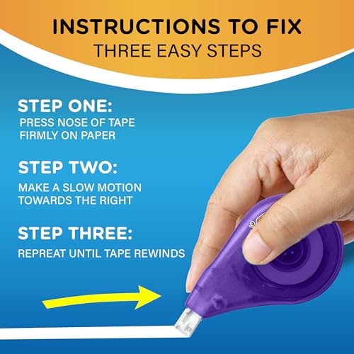 BIC Wite-Out Brand EZ Correct Correction Tape (WOTAP10- WHI), 39.3 Feet, 10-Count Pack of white Correction Tape, Fast, Clean and Easy to Use Tear-Resistant Tape