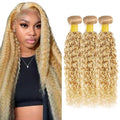 613 Blonde Kinky Curly Hair Bundles - 30/32/34 Inch Unprocessed