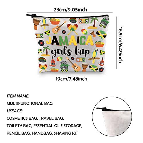WCGXKO Jamaica Girls Trip Gift Jamaica Vacation Gift Girls Weekend Zipper Pouch Cosmetic Bag (JAMAICA)
