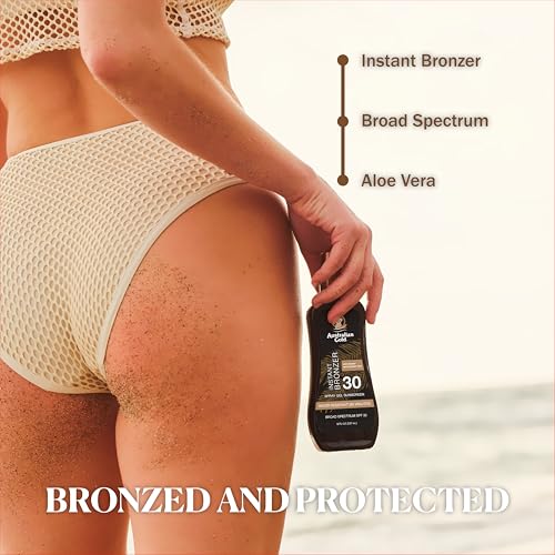 Australian Gold SPF 30 Spray Gel Sunscreen with Bronzer