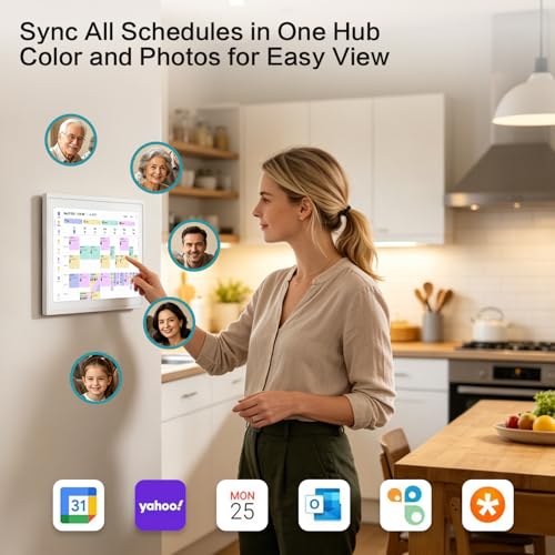 Nethgrow 15.6" Digital Family Calendar & Chore Planner - No Subscription