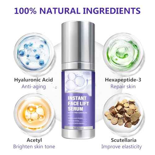 Instant Face Lift Cream ? Instant Face Tightener with Peptides & Botanical Extracts, Rapid Smooths Wrinkles & Eye Bags, Tightens Sagging Skin and Makes the Skin Firm & Elastic, 30ML