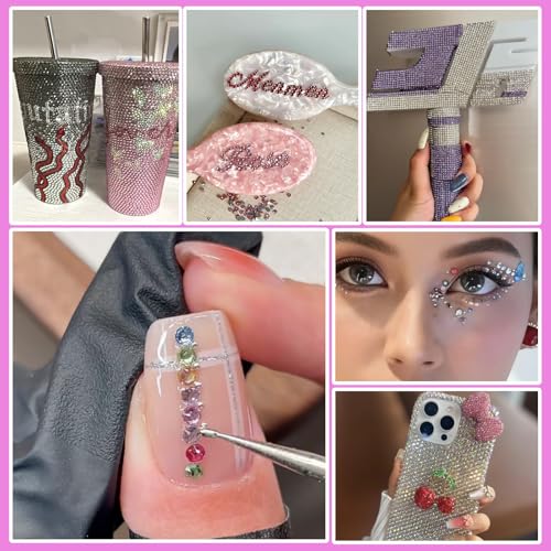 50000Pcs AB Coated Resin Rhinestones - 3mm Flatback Gems for Crafting