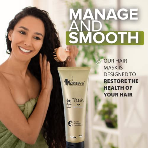 KALIVE Hair Mask for Deep Hydration & Repair - 8 oz