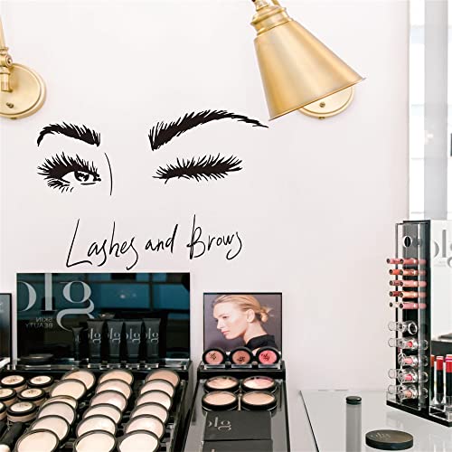 Lash Studio Wall Decal 25x18 – Black Eye & Brow Design