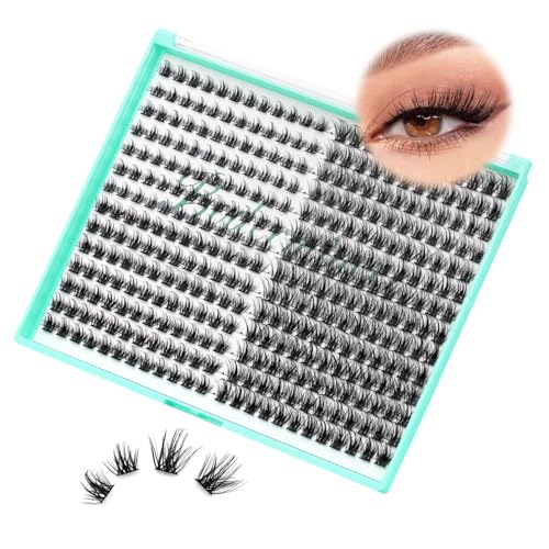 D Curl Lash Clusters 336pcs 10-12-14-16mm Wispy Eyelash Extensions